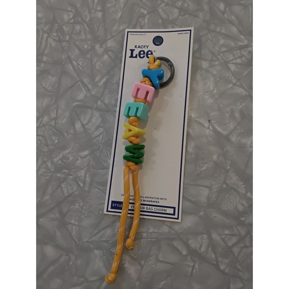 Kacey Lee Kacey Musgraves Yeehaw Bag Charm Yellow Rope Multi Color Bead Keychain